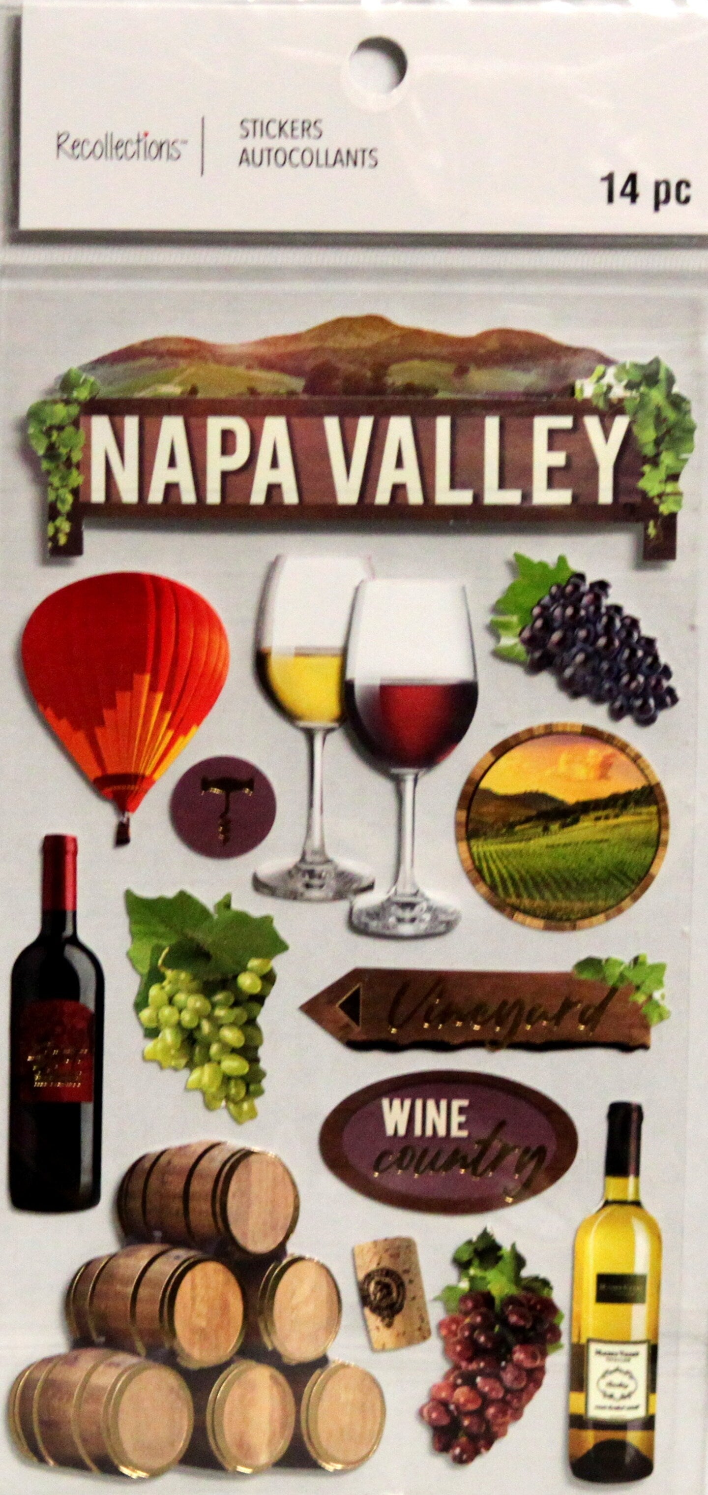Recollections Napa Valley Dimensional Stickers