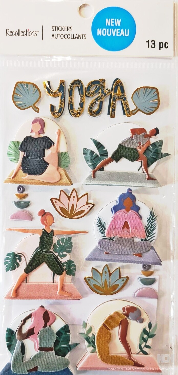 Recollections Yoga Dimensional Stickers - SCRAPBOOKFARE
