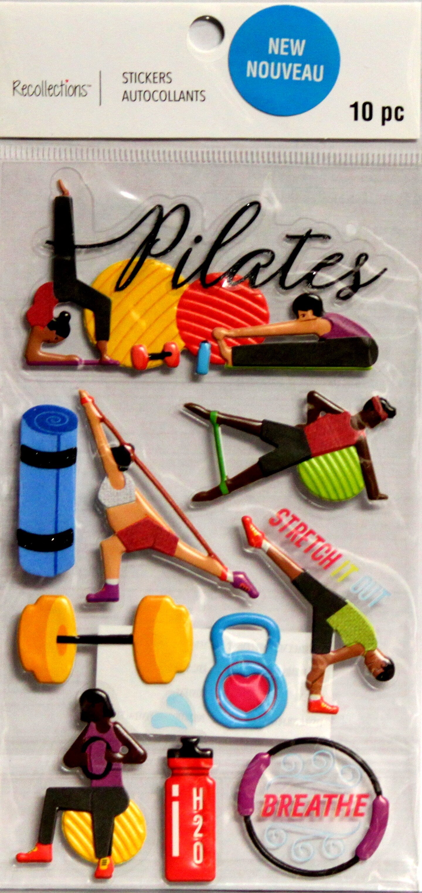 Recollections Pilates Dimensional Stickers - SCRAPBOOKFARE