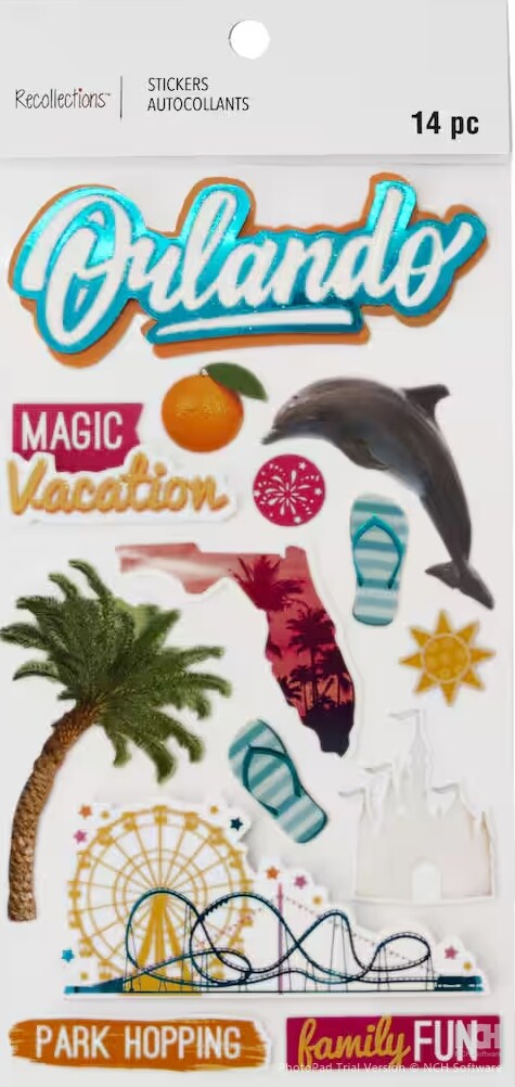 Recollections Orlando Dimensional Stickers - SCRAPBOOKFARE