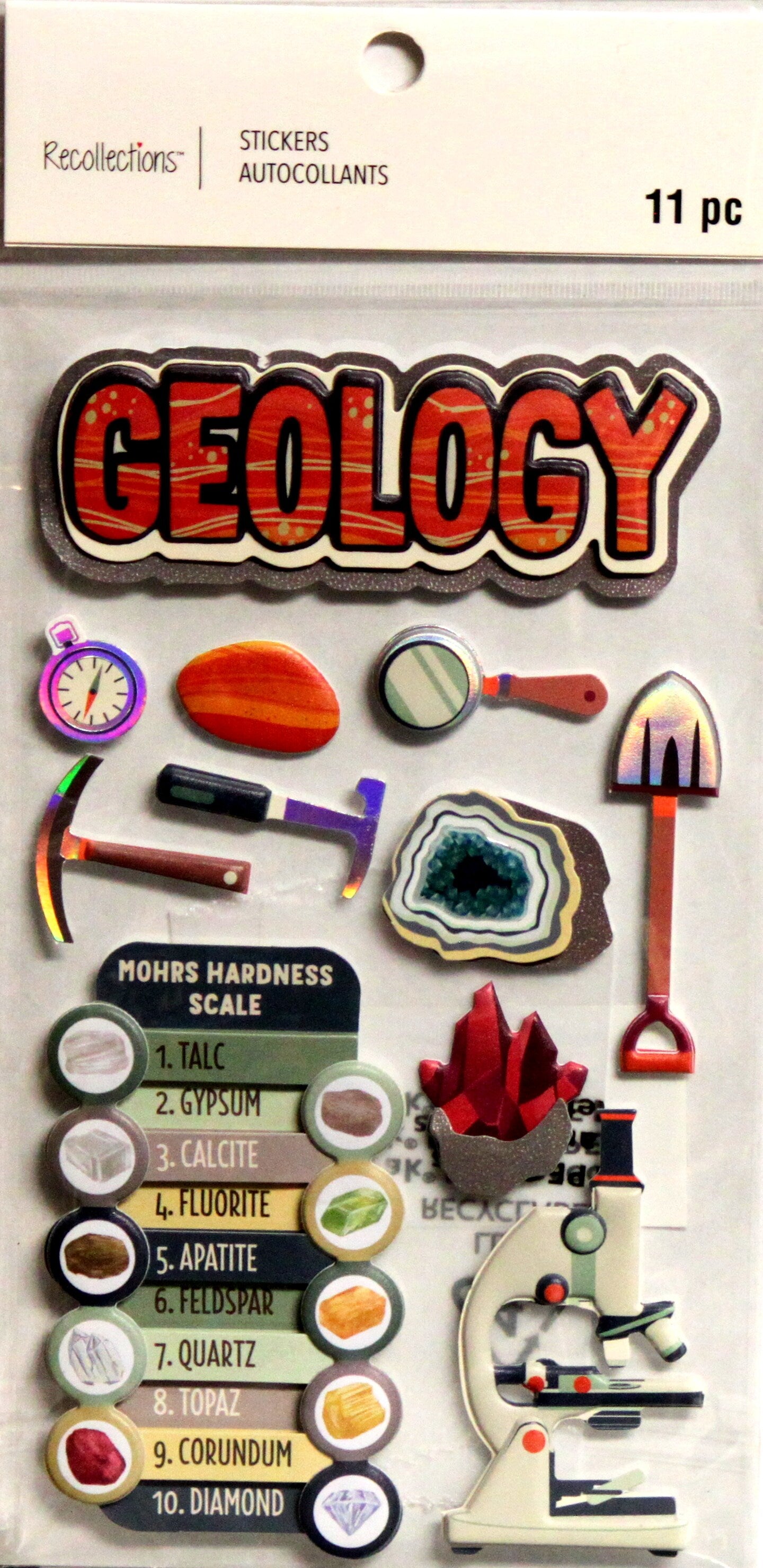 Recollections Geology Dimensional Stickers - SCRAPBOOKFARE