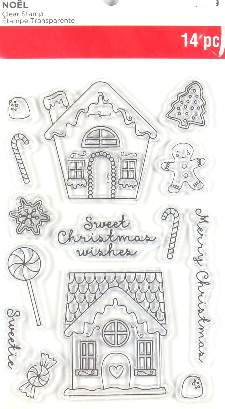 Recollections Christmas Noel Gingerbread Houses Clear Stamps - SCRAPBOOKFARE