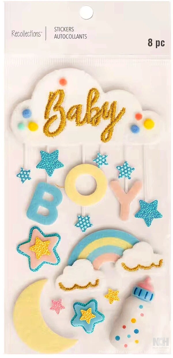 Recollections Baby Boy Dimensional Stickers - SCRAPBOOKFARE
