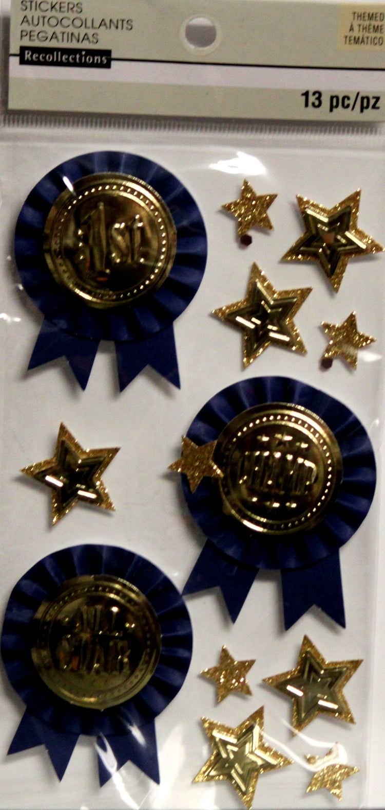 Recollections Blue Ribbons Awards Dimensional Stickers - SCRAPBOOKFARE