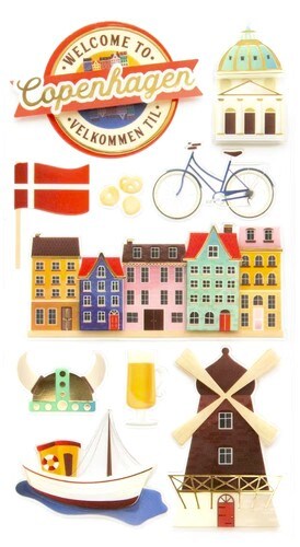 Recollections Copenhagen Dimensional Stickers - SCRAPBOOKFARE