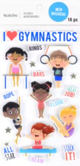 Recollections I Love Gymnastics Dimensional Stickers - SCRAPBOOKFARE