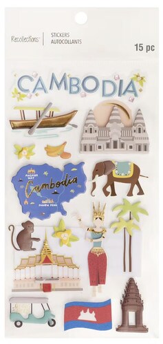 Recollections Cambodia Dimensional Stickers - SCRAPBOOKFARE