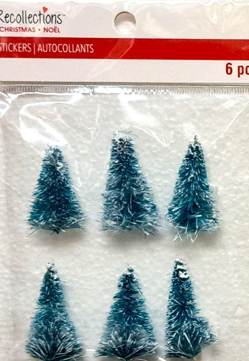 Recollections Christmas Trees Dimensional Stickers