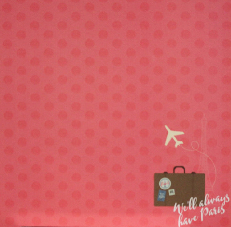 Recollections 12 x 12 C'est La Vie We'll Always Have Paris Cardstock Paper - SCRAPBOOKFARE