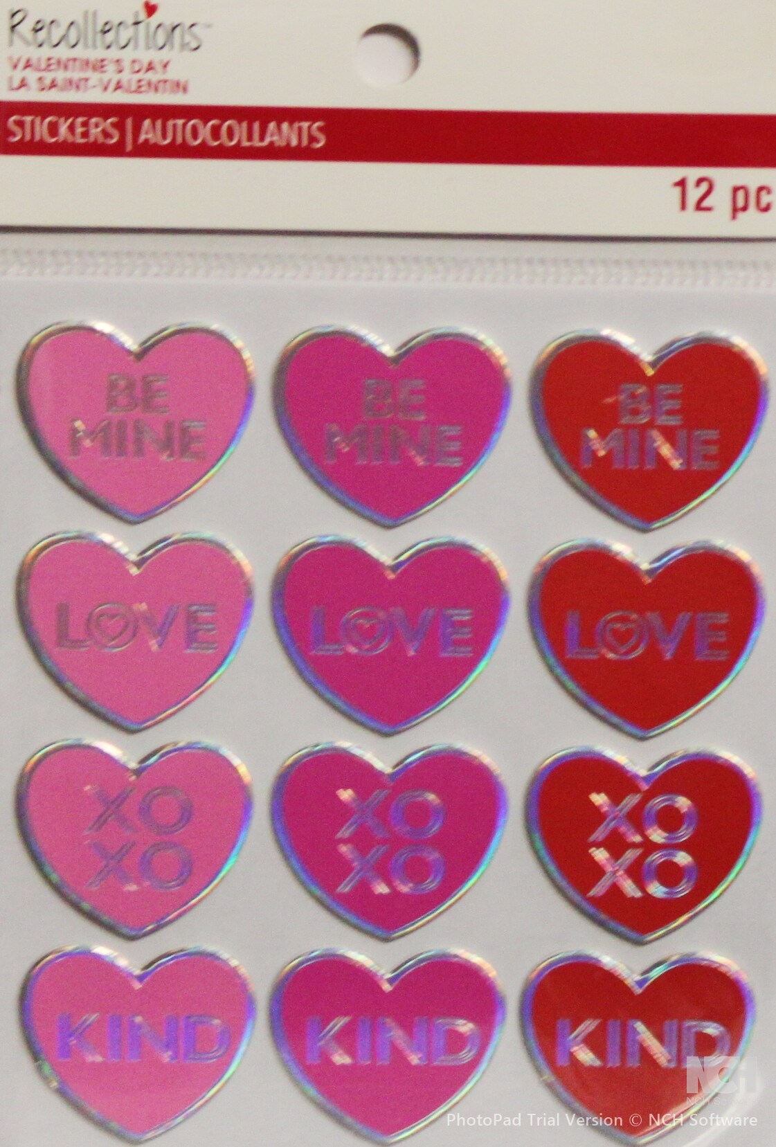 Recollections Valentine's Day Heart Words Chipboard Stickers - SCRAPBOOKFARE