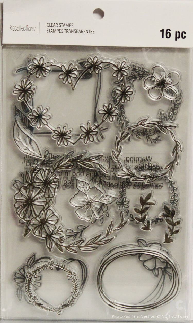 Recollections Clear Cling Stamps Set - 2 Sheets - SCRAPBOOKFARE