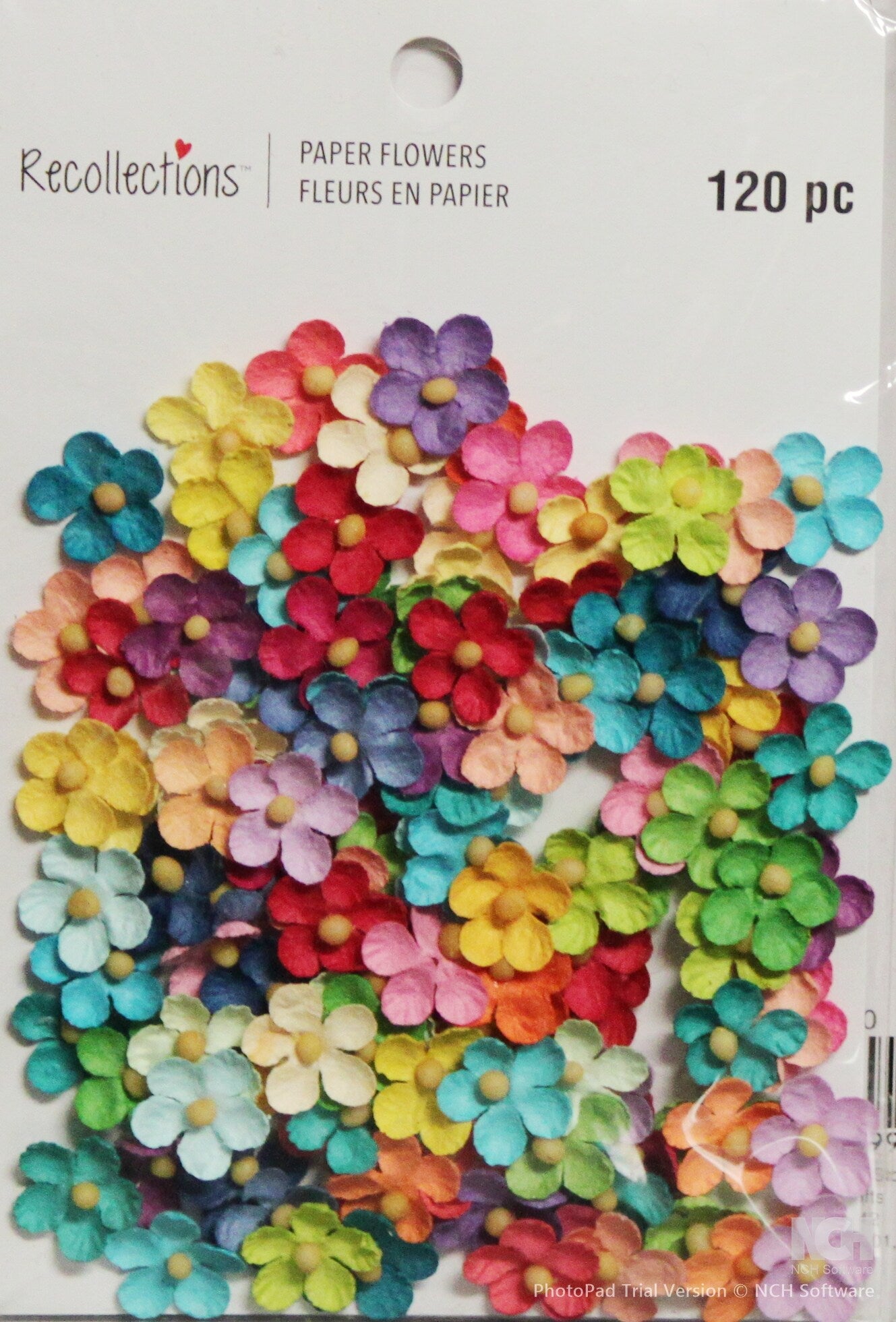 Recollections Multi-Color Mini Paper Flowers - SCRAPBOOKFARE