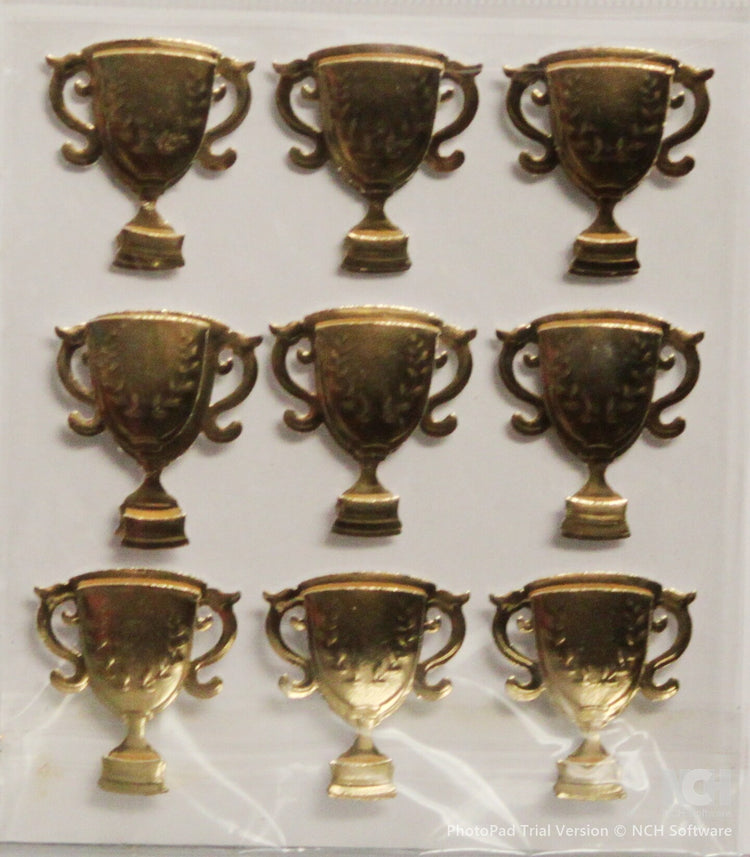 Recollections Gold Foil Trophies Dimensional Stickers - SCRAPBOOKFARE