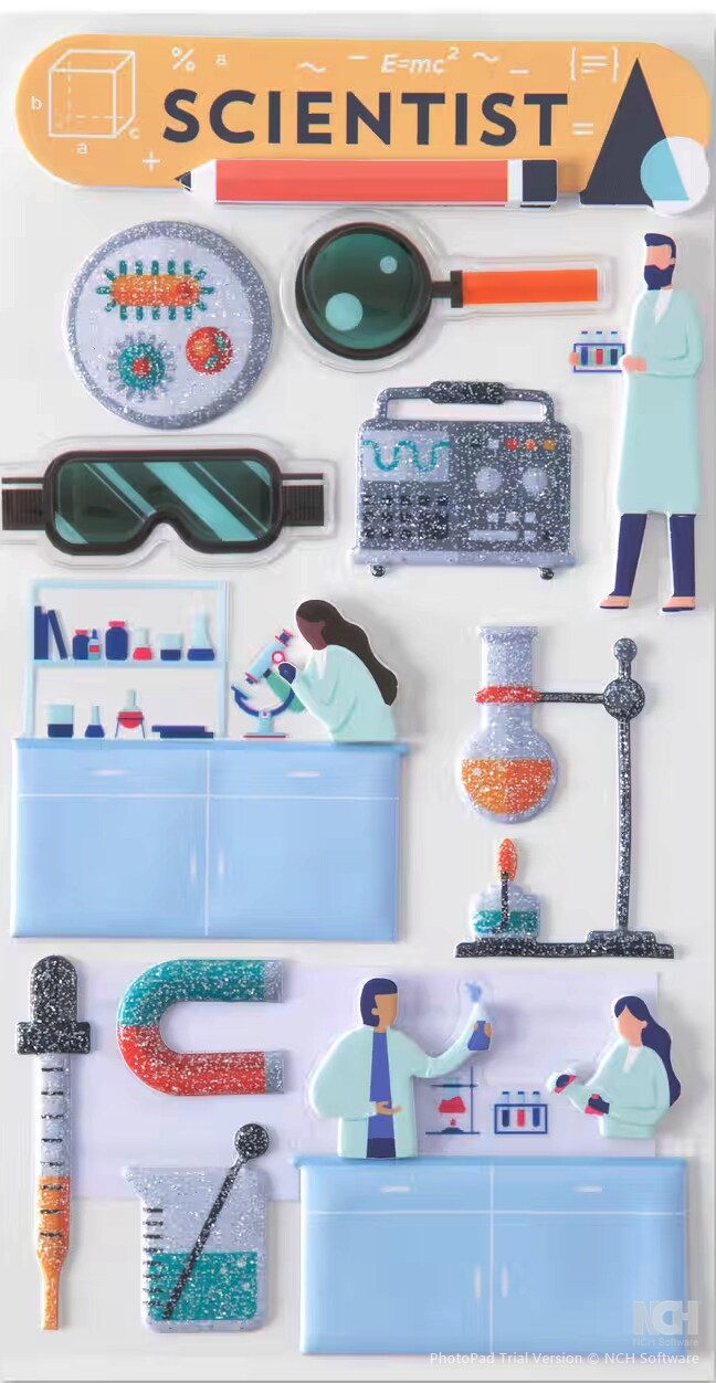 Recollections Scientist Dimensional Stickers - SCRAPBOOKFARE