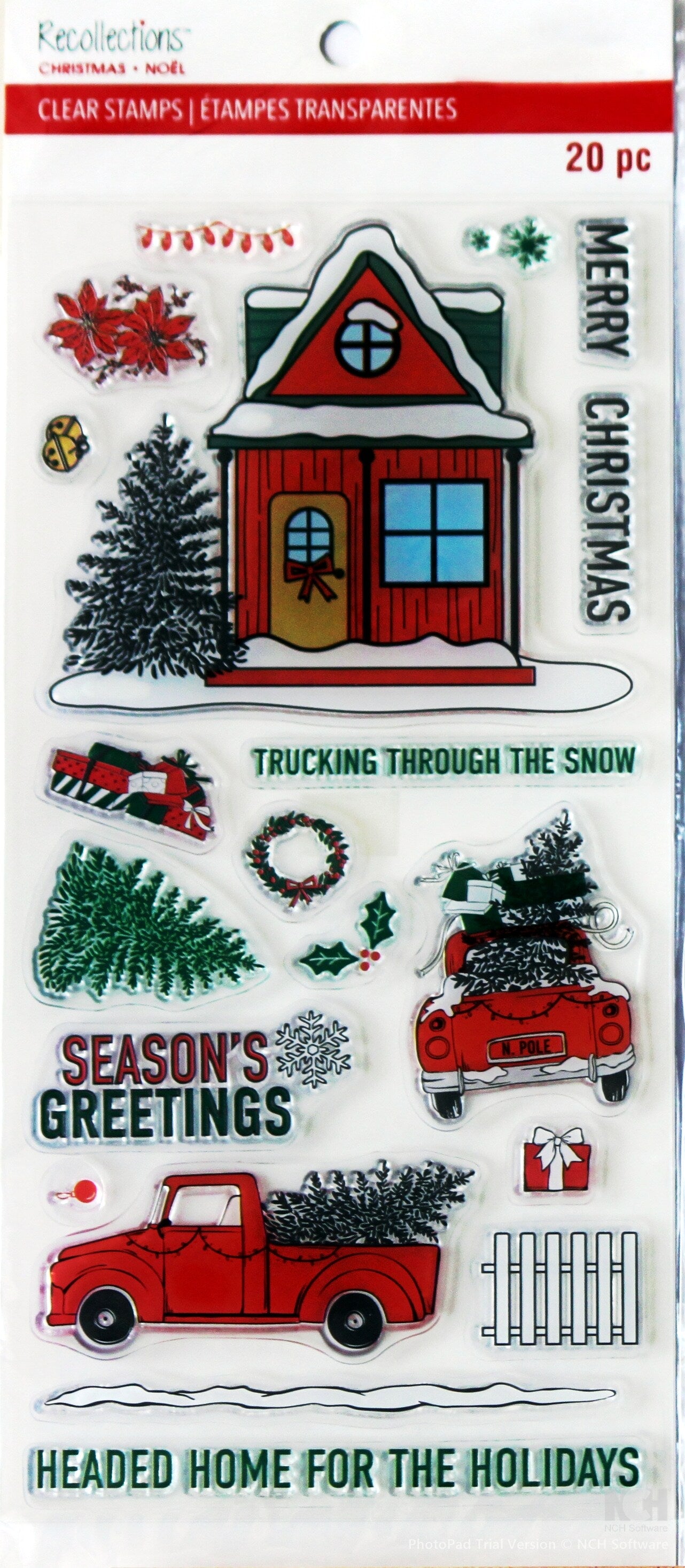Recollections Christmas Home For Christmas Icons Clear Cling Stamps - SCRAPBOOKFARE