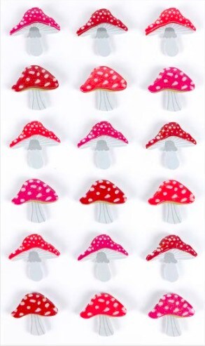 Recollections Red Mushrooms Dimensional Stickers - SCRAPBOOKFARE