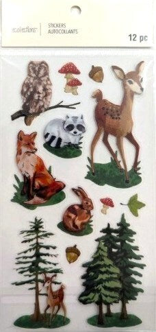 Recollections Forest Animals Dimensional Stickers - SCRAPBOOKFARE