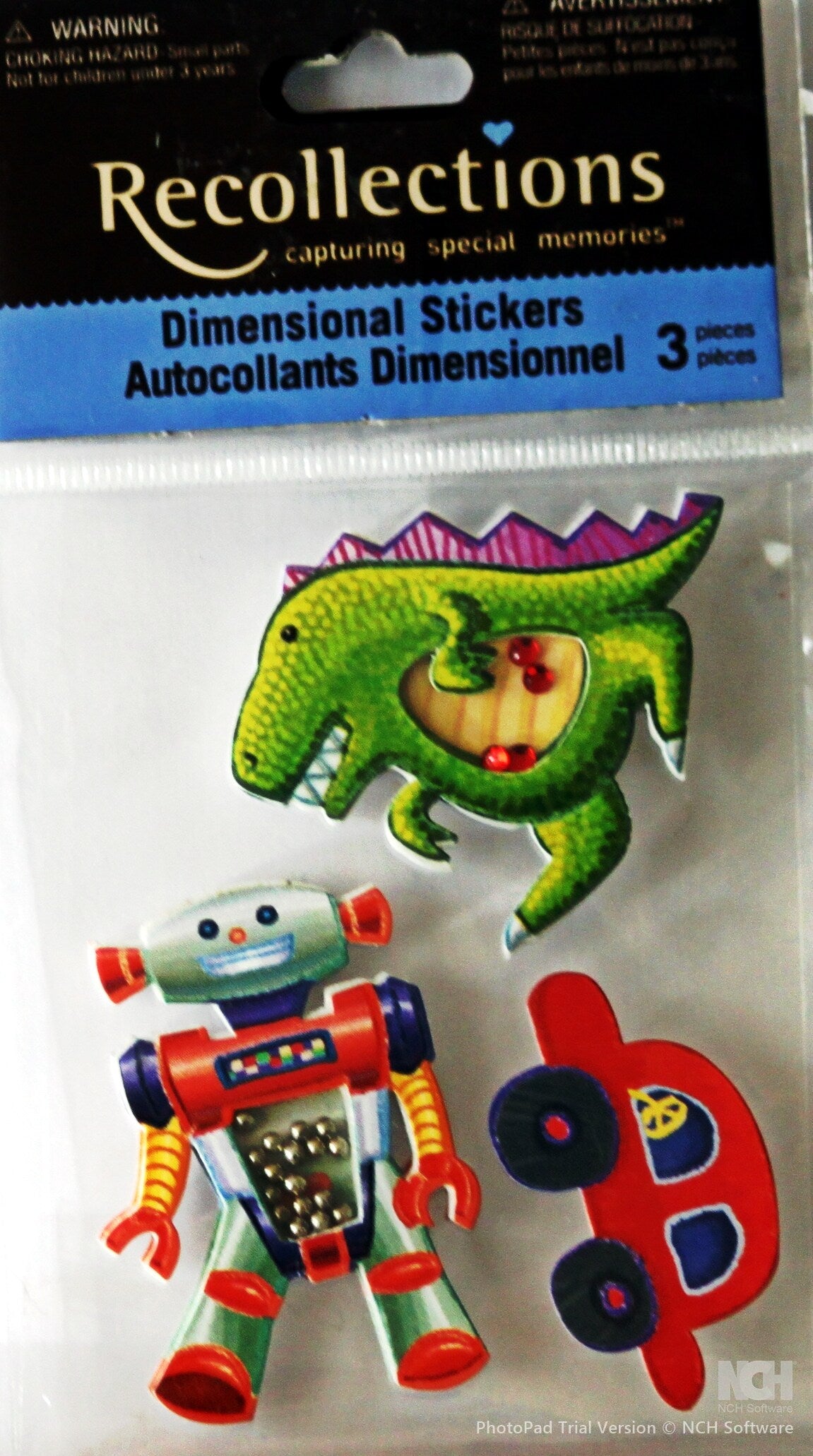 Recollections Vintage Boys Toys Dimensional Stickers - SCRAPBOOKFARE
