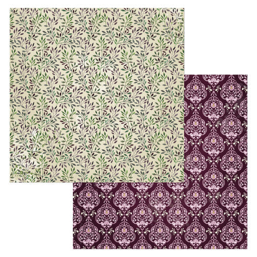 BoBunny Willow & Sage Branches12x12 Double-Sided Light Cardstock Paper