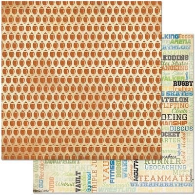 BoBunny Game On! Pigskin 12 x 12 Double-Sided Cardstock Paper