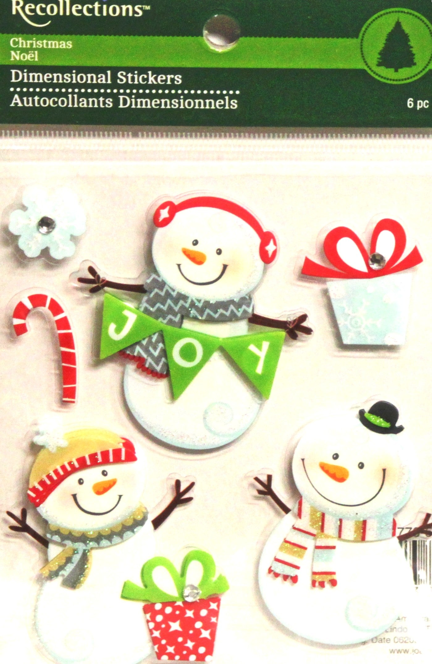 Recollections Snowman Dimensional Stickers