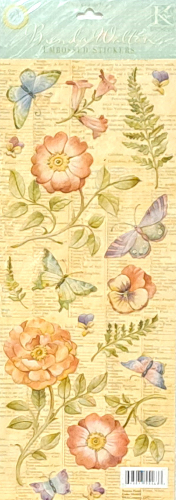 K & Company Brianna Florals Embossed Stickers