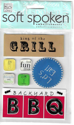 Me & My Big Ideas Soft Spoken Backyard BBQ Dimensional Stickers