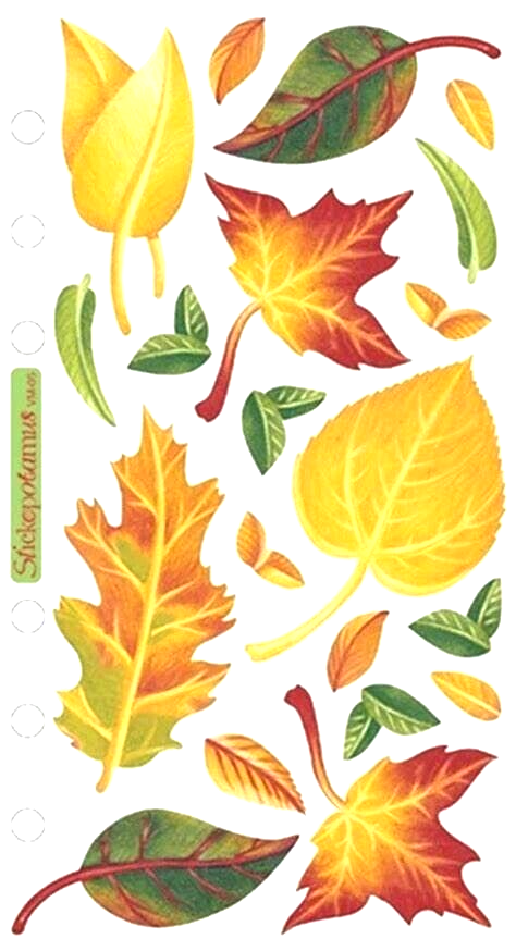 Sticko Vellum Leaves Flat Stickers