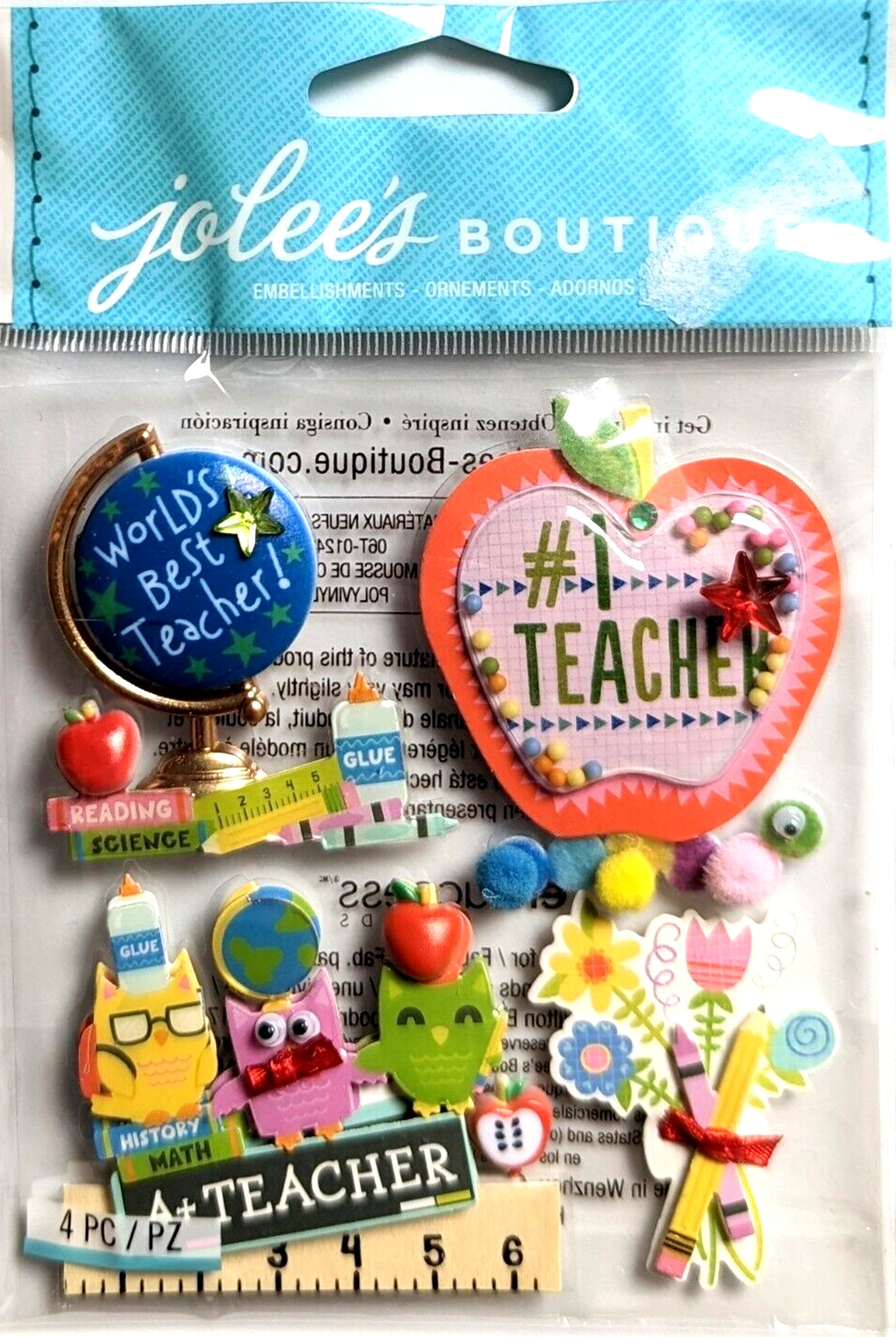 Jolee's Boutique #1 Teacher Dimensional Stickers