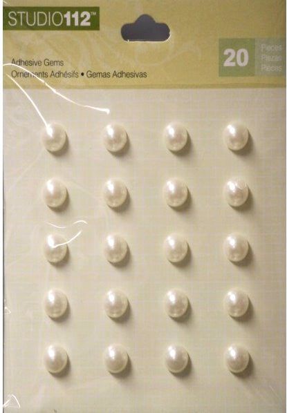 K & Company Studio 112 Self-Adhesive Pearls Embellishments - SCRAPBOOKFARE