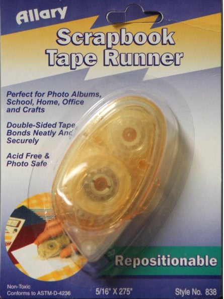 Allary Double-Sided Repositionable Adhesive Tape Runner or Roller
