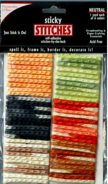 Colorbok Remember When Neutral Sticky Stitches - SCRAPBOOKFARE