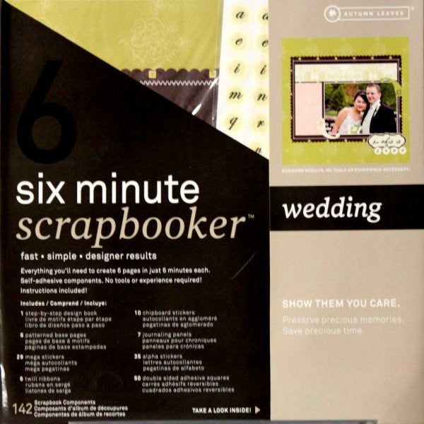 Autumn Leaves 12 x 12 Six Minute Scrapbooker Wedding Pages Kit - SCRAPBOOKFARE