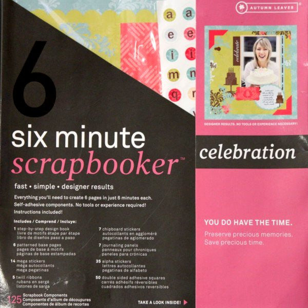 Autumn Leaves 12 x 12 Six Minute Scrapbooker Celebration Pages Kit - SCRAPBOOKFARE