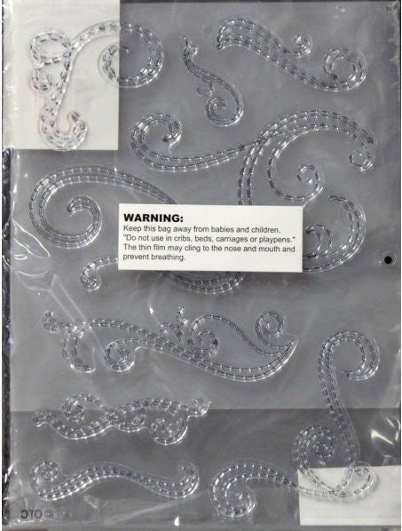 Oriental Trading Co. Stitched Flourish Clear Stamps - SCRAPBOOKFARE