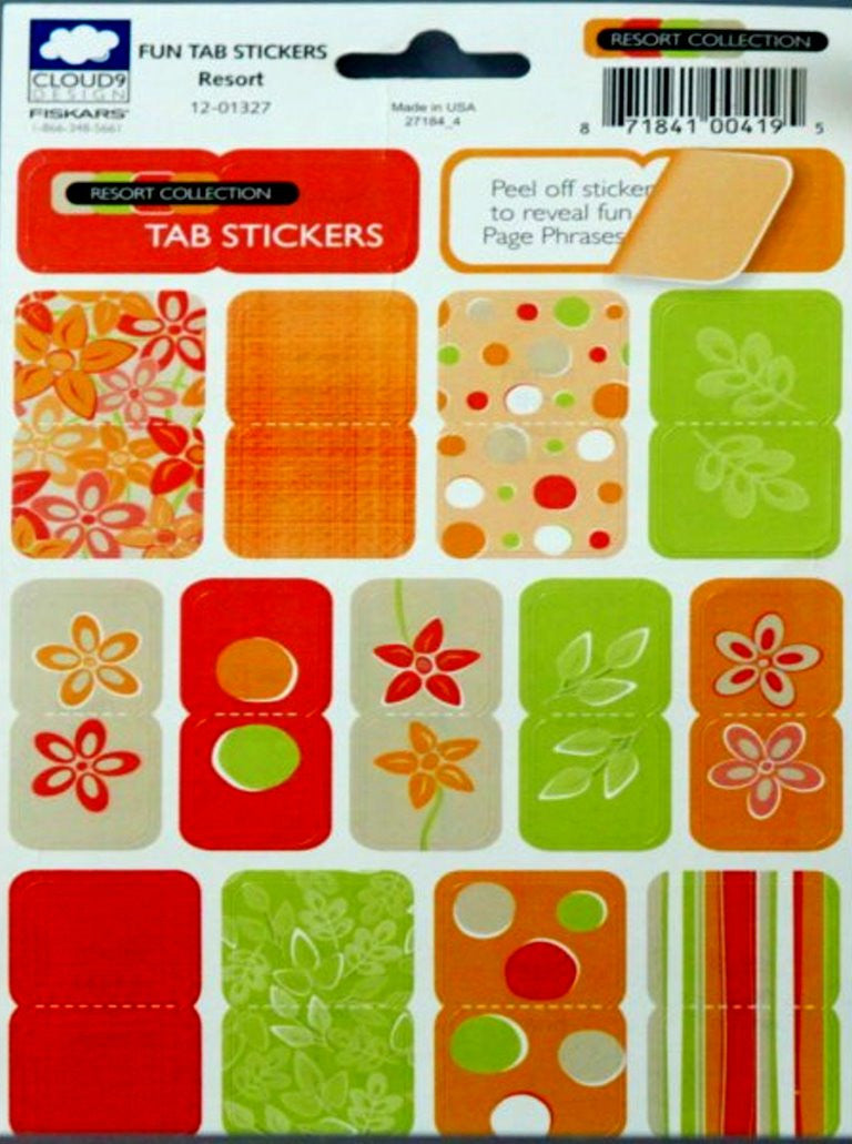 Cloud 9 Design Resort Collection Fun Tab Stickers - SCRAPBOOKFARE
