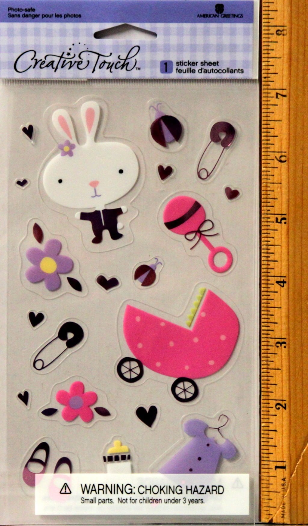 Creative Touch Baby Girl Clear Stickers