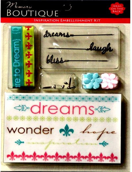 Colorbok Memory Boutique Inspiration Embellishment Kit - SCRAPBOOKFARE