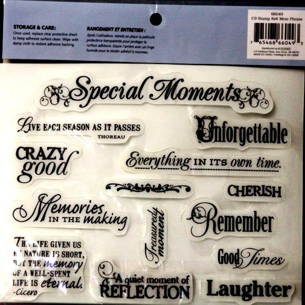 Cloud 9 Design Memory Phrase Rubber Cling Stamps - SCRAPBOOKFARE