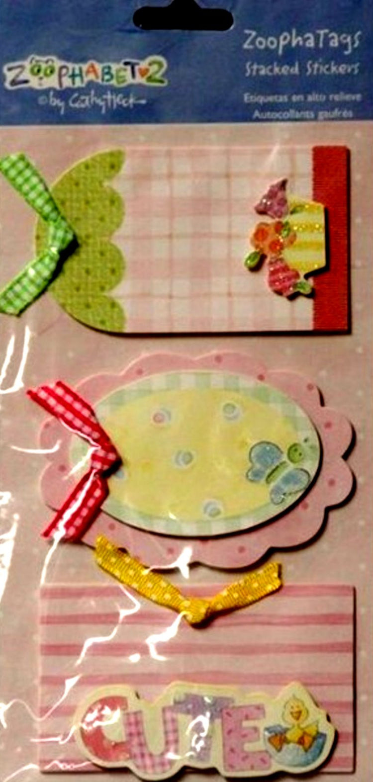 C. R. Gibson Markings Cathy Heck Zoophabet2 Zoopha Baby Tags Stacked Stickers - SCRAPBOOKFARE
