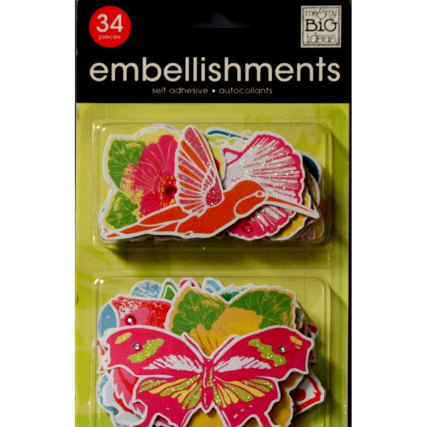 Me & My Big Ideas Sunshine Icons Self-Adhesive Embellishments - SCRAPBOOKFARE