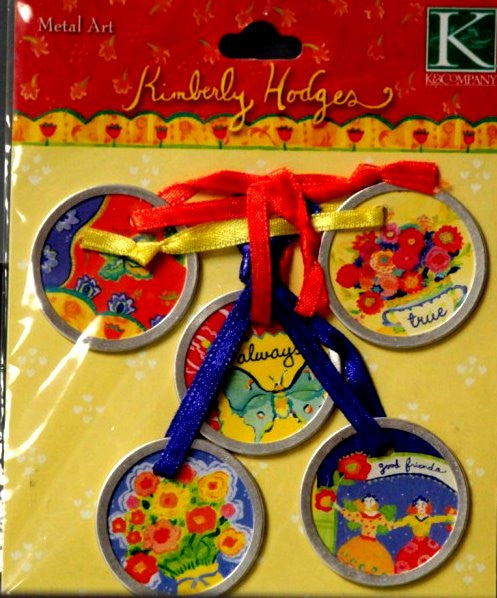 K & Company Kimberly Hodges Metal Art Round Tags Embellishments - SCRAPBOOKFARE