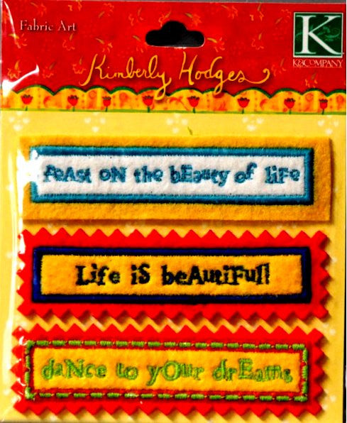 K & Company Kimberly Hodges Quotes Fabric Art Embellishments - SCRAPBOOKFARE