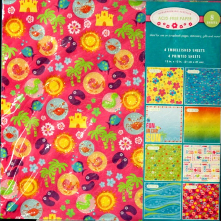 Summer Fun In The Sun 12 x 12 Scrapbook Paper