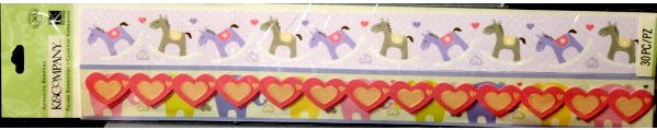 K & Company Itsy Bitsy Baby Girl Adhesive Die-Cut Borders Stickers - SCRAPBOOKFARE
