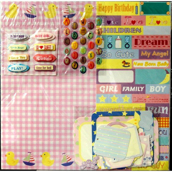 Baby 12 x 12 Scrapbook Pages Kit - SCRAPBOOKFARE