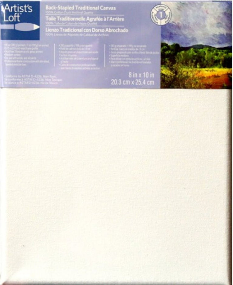 Artist's Loft 8 x 10 Back-Stapled Traditional Canvas - SCRAPBOOKFARE