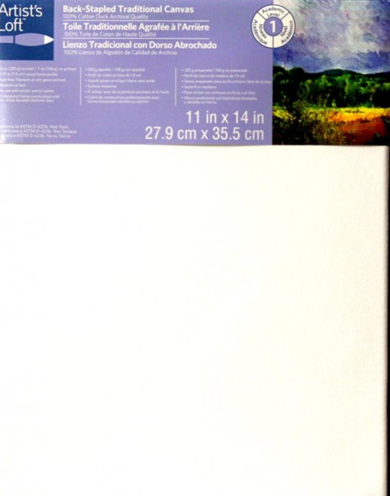 Artist's Loft 11 x 14 Back-Stapled Traditional Canvas - SCRAPBOOKFARE