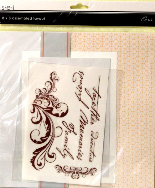 SEI Oasis 8 x 8 Assembled Scrapbook Pages Layout
