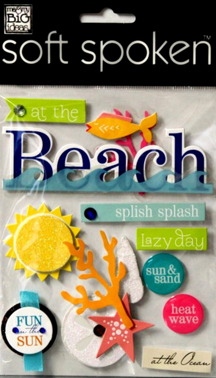Me & My Big Ideas Soft Spoken Summer Fun Dimensional Stickers - SCRAPBOOKFARE